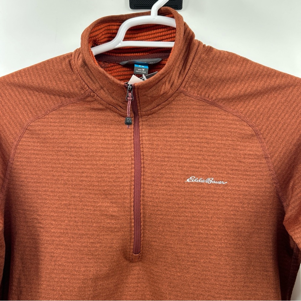 Eddie Bauer Burnt Orange Quarter-Zip Top - Picture 3 of 13